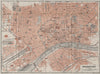 FRANKFURT AM MAIN antique town city stadtplan. Hessen karte. BAEDEKER 1906 map