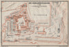 HEIDELBERGER SCHLOSS Castle. Ground plan. Baden-Württemberg karte 1906 old map