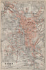 BADEN-BADEN town city stadtplan & environs/umgebung. Germany karte 1906 map