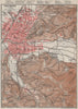 FREIBURG town city stadtplan & umgebung. Gunterstal. Baden-Württemberg 1906 map