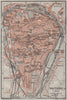 POITIERS antique town city plan de la ville. Vienne carte. BAEDEKER 1907 map
