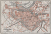 ANGOULÊME antique town city plan de la ville. Charente carte. BAEDEKER 1907 map