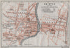 SAINTES antique town city plan de la ville. Charente-Maritime carte 1907 map