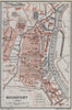 ROCHEFORT antique town city plan de la ville. France carte. BAEDEKER 1907 map