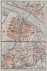 BAYONNE town city plan & environs. Biarritz. Pyrénées-Atlantiques 1907 old map