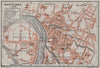 MONTAUBAN antique town city plan de la ville. Tarn-et-Garonne carte 1907 map