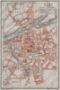 ALBI antique town city plan de la ville. Tarn carte. BAEDEKER 1907 old map