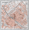 NARBONNE antique town city plan de la ville. Aude carte BAEDEKER. SMALL 1907 map