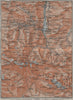 VAL DE LUCHON/ MONTS MAUDITS Bagnères de Luchon topo-map Haute-Garonne 1907