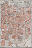CLERMONT-FERRAND antique town city plan de la ville. Puy-de-Dôme carte 1907 map