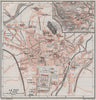 LE PUY-EN-VELAY town city plan de la ville & environs. Haute-Loire 1907 map
