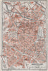 MONTPELLIER antique town city plan de la ville. Hérault carte 1907 old map