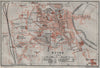 BOURG-EN-BRESSE antique town city plan de la ville. Ain carte 1907 old map