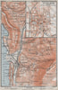 AIX-LES-BAINS town city plan de la ville & environs. Savoie carte 1907 old map