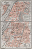 VIENNE (Isère) & VALENCE (Drôme) town city plan de la ville. Rhône 1907 map