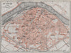 AVIGNON antique town city plan de la ville. Vaucluse carte. BAEDEKER 1907 map