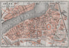 ARLES antique town city plan de la ville. Bouches-du-Rhône carte 1907 old map