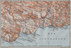 COTE D'AZUR/ de L'Esterel. Cannes Antibes Nice Monaco Frejus Lérins 1907 map