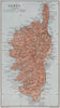 CORSE CORSICA. Bastia Bonifacio Ajaccio Calvi Corte Porto Vecchio Cap 1907 map