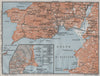 GOLFE D'AJACCIO & town city plan. Bastelicaccia. Corse-du-Sud Corsica 1907 map