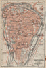 POITIERS antique town city plan de la ville. Vienne carte. BAEDEKER 1914 map