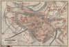 ANGOULÊME antique town city plan de la ville. Charente carte. BAEDEKER 1914 map