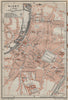 NIORT antique town city plan de la ville. Deux-Sèvres carte. BAEDEKER 1914 map