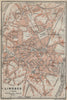 LIMOGES antique town city plan de la ville. Haute-Vienne carte 1914 old map
