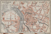 MONTAUBAN antique town city plan de la ville. Tarn-et-Garonne carte 1914 map