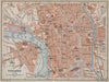 TOULOUSE antique town city plan de la ville. Haute-Garonne carte 1914 old map