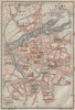 ALBI antique town city plan de la ville. Tarn carte. BAEDEKER 1914 old map