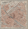 NARBONNE antique town city plan de la ville. Aude carte BAEDEKER. SMALL 1914 map