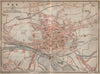 PAU antique town city plan de la ville. Pyrénées-Atlantiques carte 1914 map