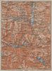 VAL DE LUCHON/ MONTS MAUDITS Bagnères de Luchon topo-map Haute-Garonne 1914