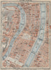 LYONS CENTRE 1er 2e 5e 7e town city plan de la ville. Rhône. Lyon 1914 old map