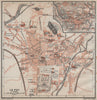 LE PUY-EN-VELAY town city plan de la ville & environs. Haute-Loire 1914 map