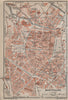 MONTPELLIER antique town city plan de la ville. Hérault carte 1914 old map
