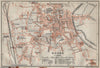 BOURG-EN-BRESSE antique town city plan de la ville. Ain carte 1914 old map