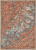 CHAMONIX & MONT BLANC MASSIF. Argentière Les Houches Courmayeur carte 1914 map