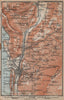 AIX-LES-BAINS town city plan de la ville & environs. Savoie carte 1914 old map