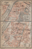 VIENNE (Isère) & VALENCE (Drôme) town city plan de la ville. Rhône 1914 map