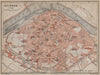 AVIGNON antique town city plan de la ville. Vaucluse carte. BAEDEKER 1914 map