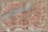 ARLES antique town city plan de la ville. Bouches-du-Rhône carte 1914 old map