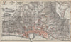 CANNES town plan/environs. La Croisette Iles de Lérins Alpes-Maritimes 1914 map