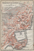 MONACO MONTE CARLO town city plan. La Condamine Beausoleil Principauté 1914 map