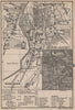 BAD KISSINGEN town city stadtplan. Lower Franconia Bavaria Deutschland 1895 map