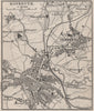 BAYREUTH antique town city stadtplan. Bavaria. St Georgen karte. SMALL 1895 map