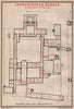 GERMANISCHES NATIONALMUSEUM, NÜRNBERG Nuremberg. First floor plan 1895 old map