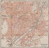 MÜNCHEN (MUNICH) town city stadtplan I. Munchen Nymphenburg. Bavaria 1895 map