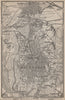STUTTGART town city stadtplan & umgebung. Cannstatt. Baden-Württemberg 1902 map